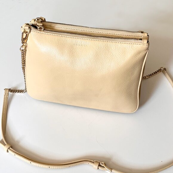 SANDRO Addict dual-pocket crossbody bag, Yellow - Picture 3 of 14